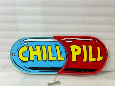 Chill Pill Neon Sign x Acrylic Artwork