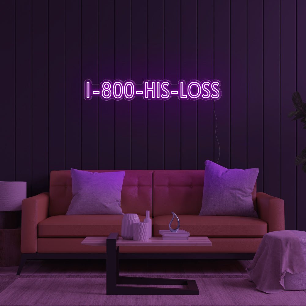 1800-His-Loss LED Neon Sign - 51inch x 8inchPurple