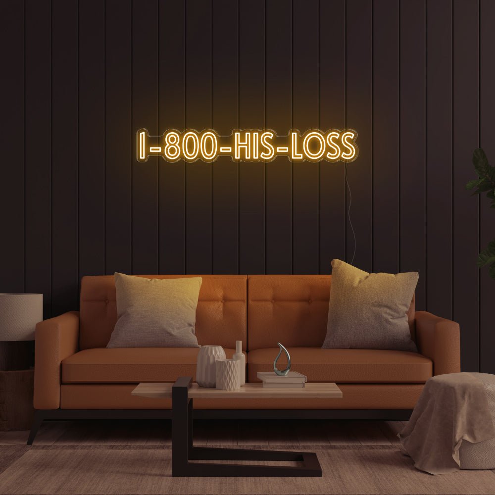 1800-His-Loss LED Neon Sign - 51inch x 8inchGold