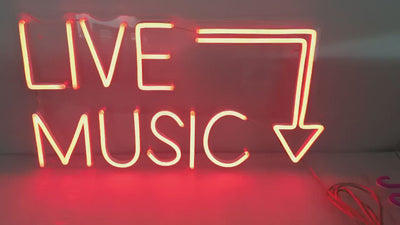 live music neon sign