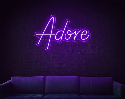 Adore LED Neon Sign - 15inch x 24inchPurple -LED Neon Signs-Item-217-13