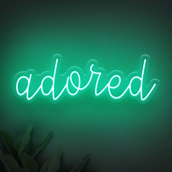 Adored LED Neon Sign - Style 2 - Aqua