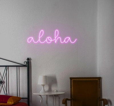 Aloha Neon Sign - White20 inches