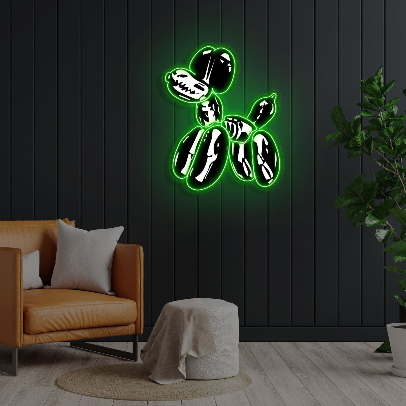 "Balloon Dog X-Ray" Neon x Acrylic Artwork - 2ft x 1.6ftLED Neon x Acrylic Print