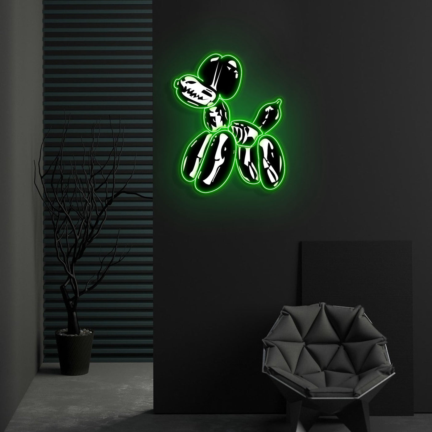 "Balloon Dog X-Ray" Neon x Acrylic Artwork - 2ft x 1.6ftLED Neon x Acrylic Print