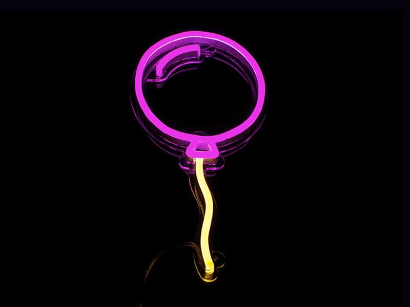 Ballon neon sign 03