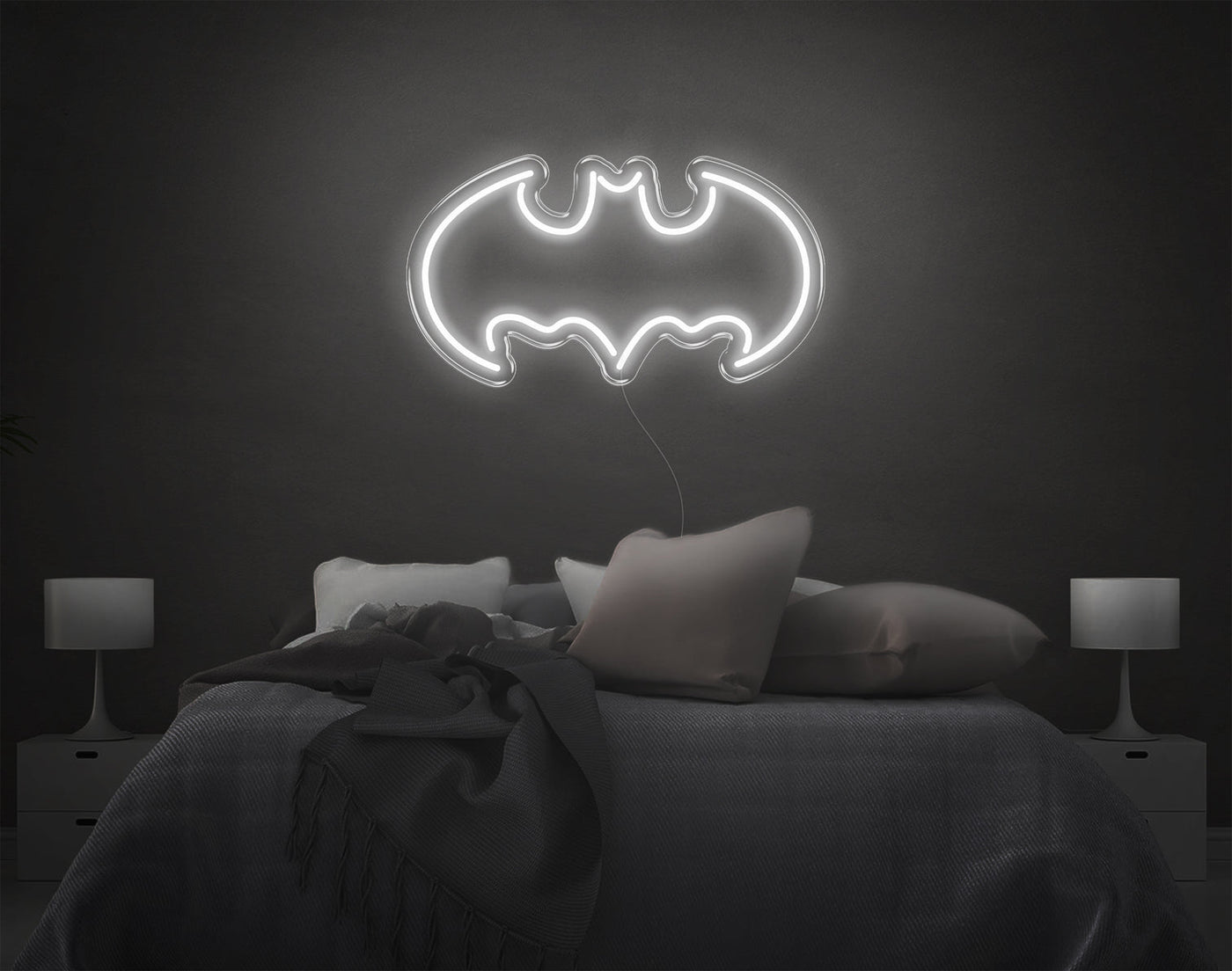 Batman V2 LED Neon Sign - 12inch x 22inchHot Pink