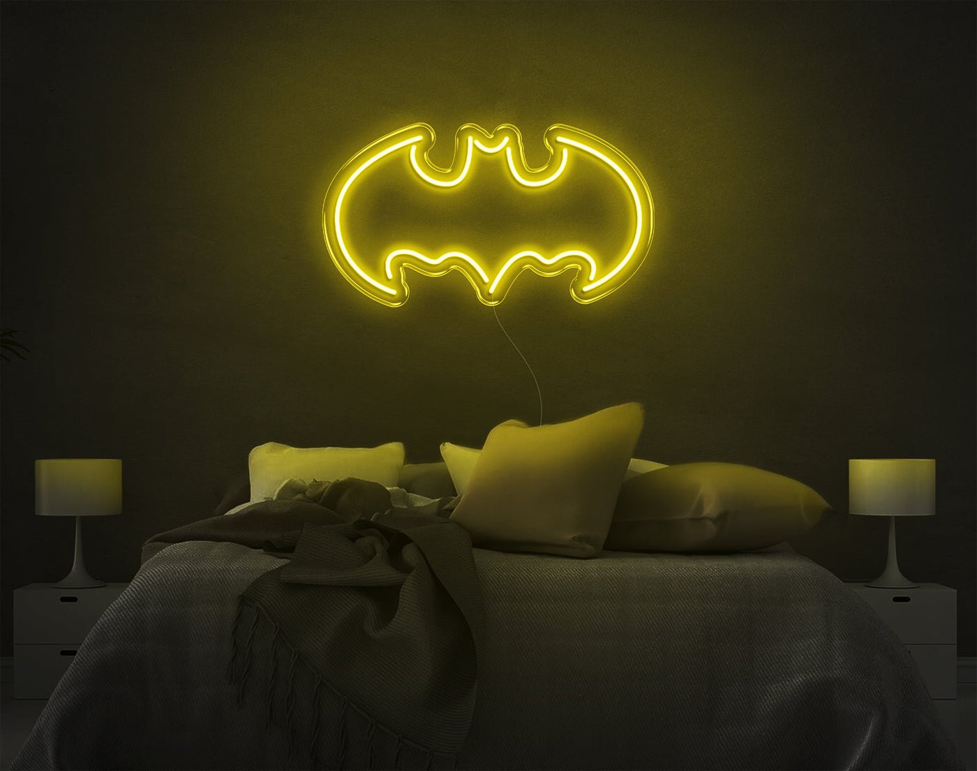 Batman V2 LED Neon Sign - 12inch x 22inchHot Pink