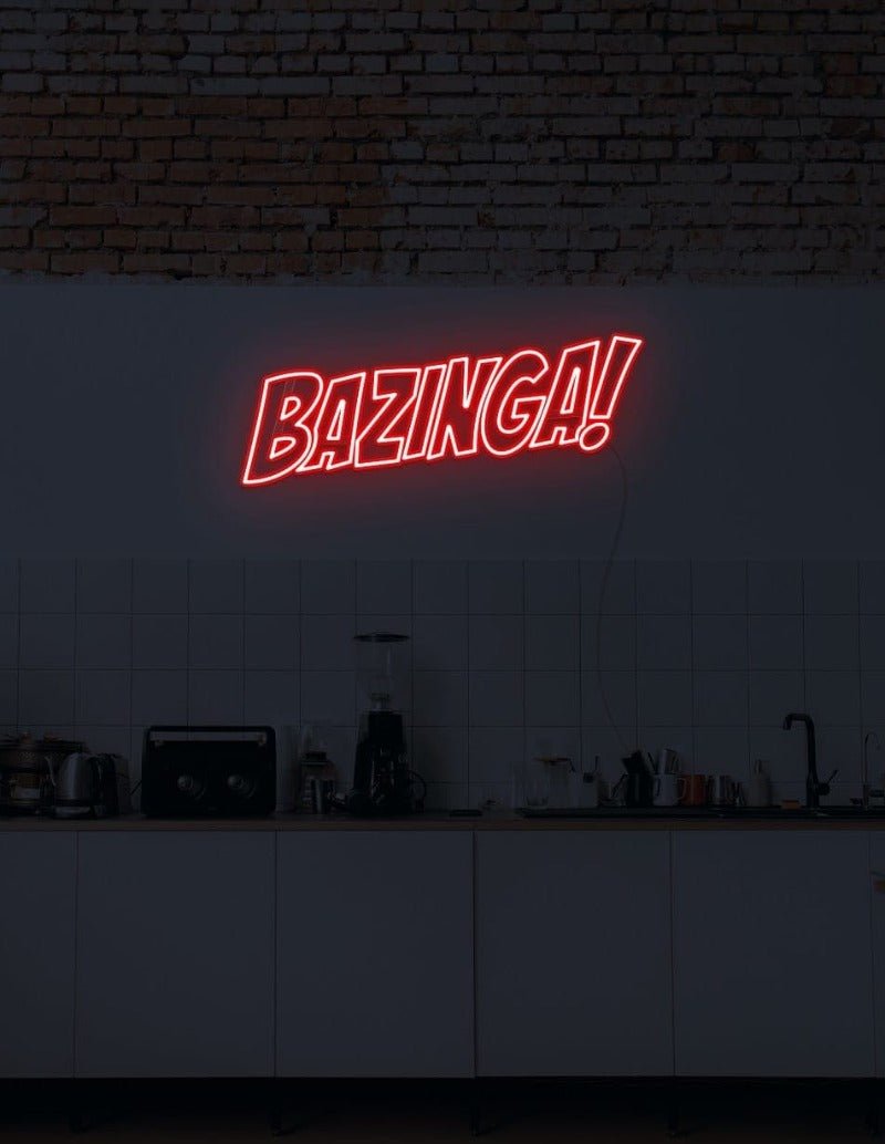 Bazinga! Neon Sign - White