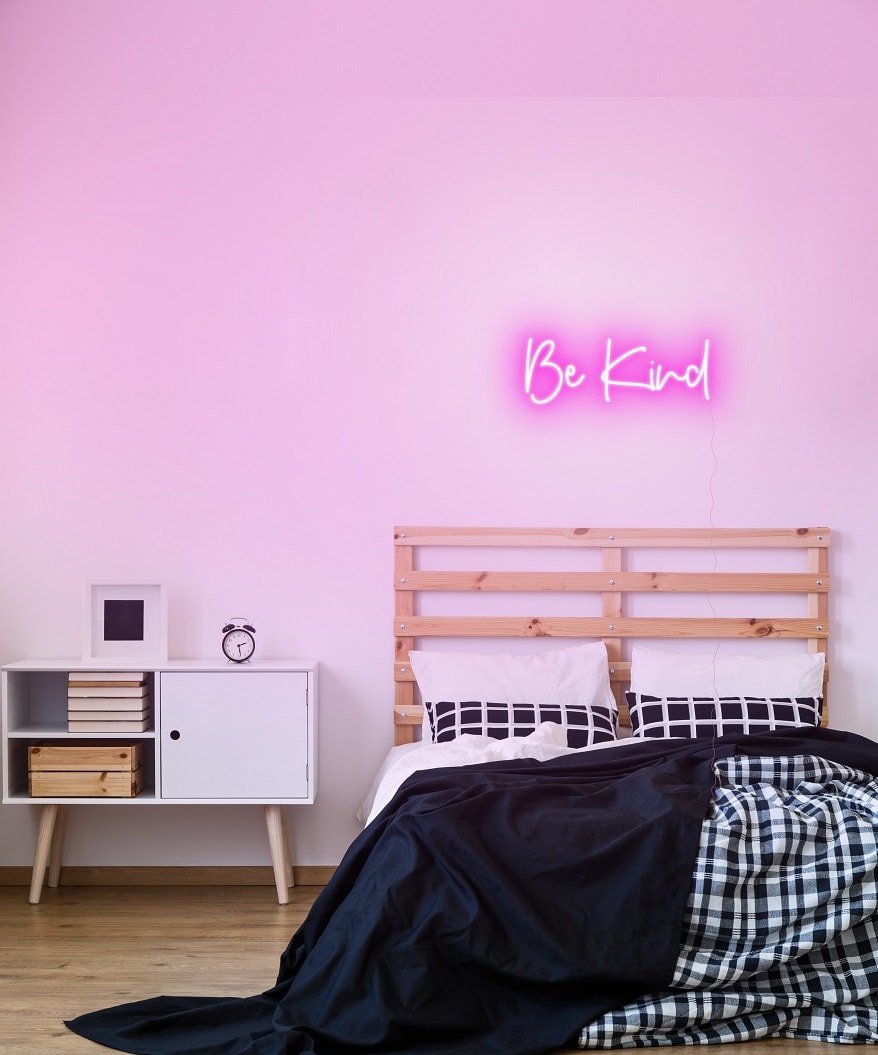 Be Kind Neon Sign - White