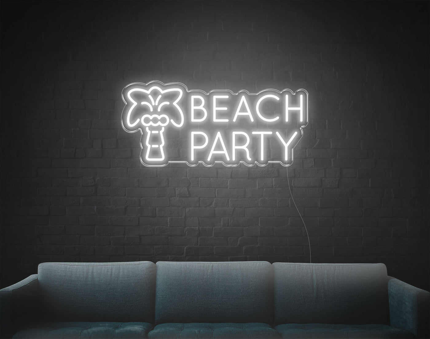 Beach Party LED Neon Sign - 12inch x 26inchHot Pink