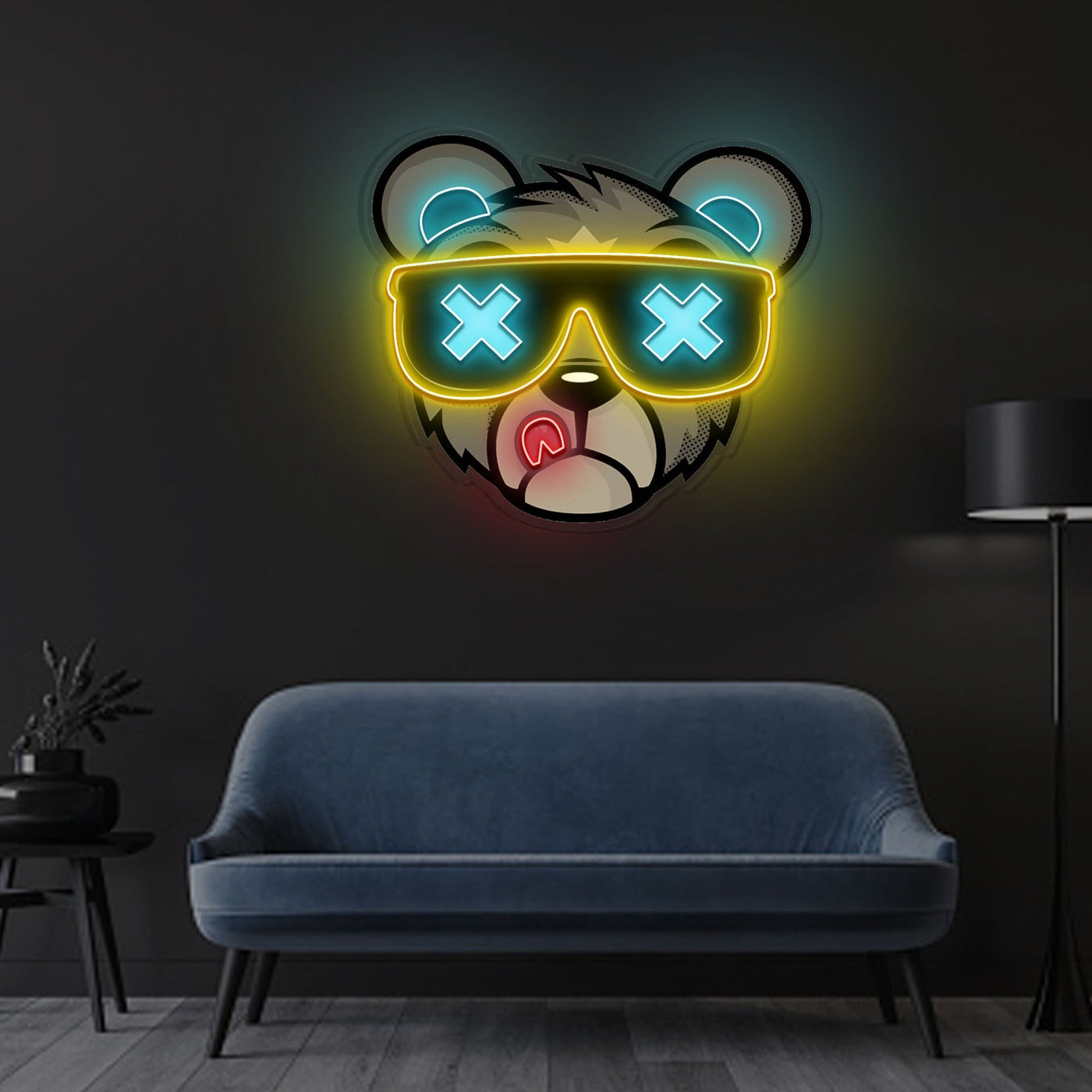 "Bear Led Neon" Neon x Acrylic Artwork - 2ft x 1.6ftLED Neon x Acrylic Print