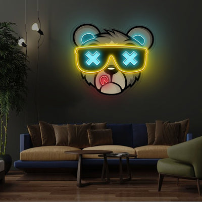 "Bear Led Neon" Neon x Acrylic Artwork - 2ft x 1.6ftLED Neon x Acrylic Print