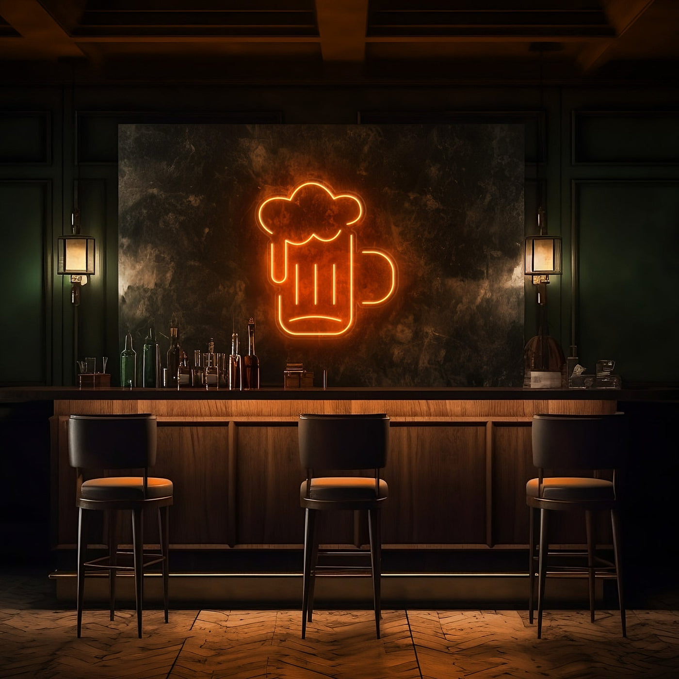 Beer Glass LED Neon Sign - 20 InchDark Orange