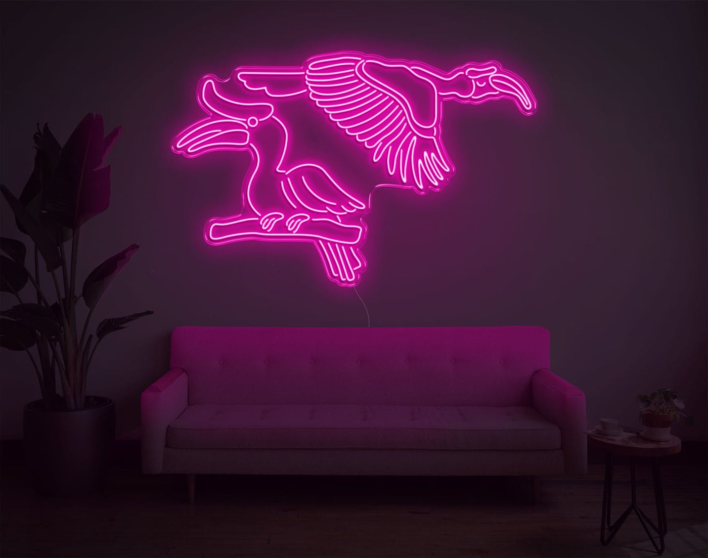 Bird LED Neon Sign - 34inch x 53inchHot Pink