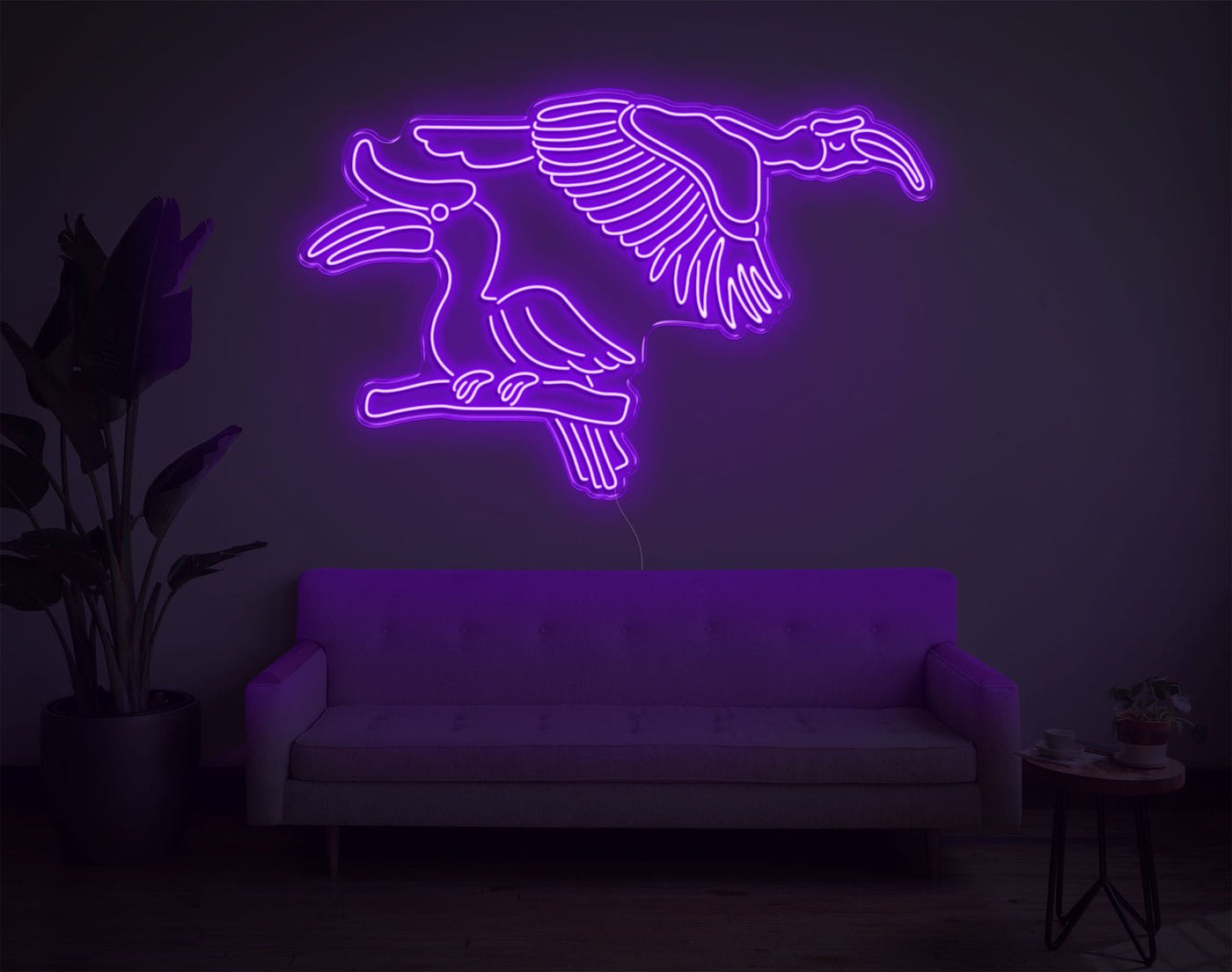 Bird LED Neon Sign - 34inch x 53inchPurple