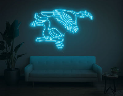 Bird LED Neon Sign - 34inch x 53inchLight Blue