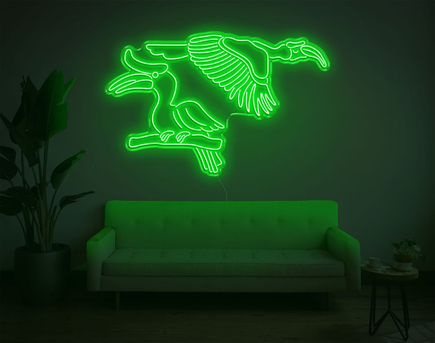 Bird LED Neon Sign - 34inch x 53inchGreen