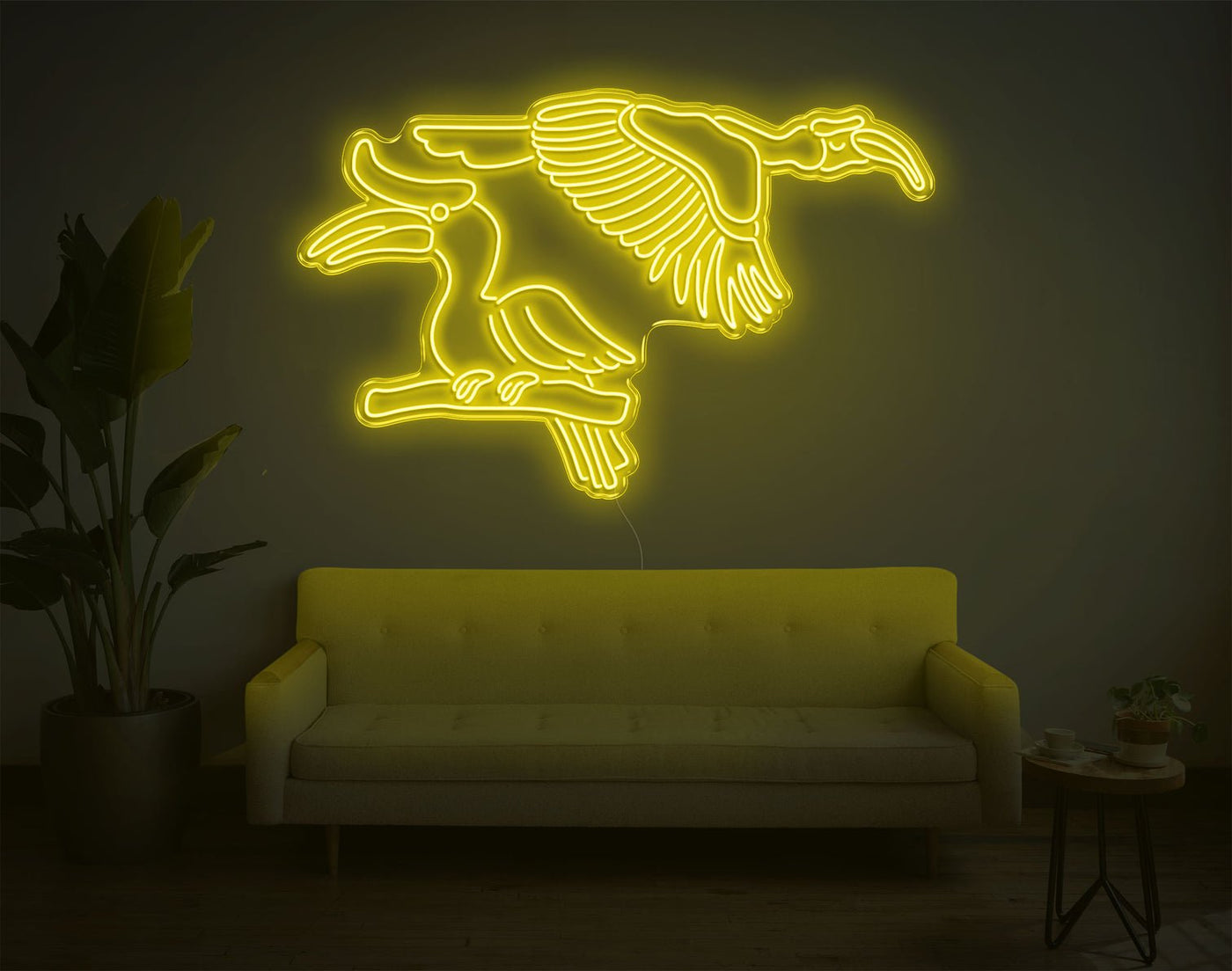 Bird LED Neon Sign - 34inch x 53inchYellow