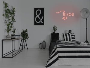 Bisou LED Neon Sign - Pink