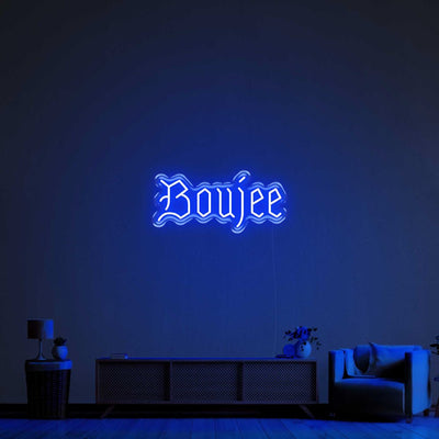 Boujee LED Neon Sign - 20inch x 9inchBlue