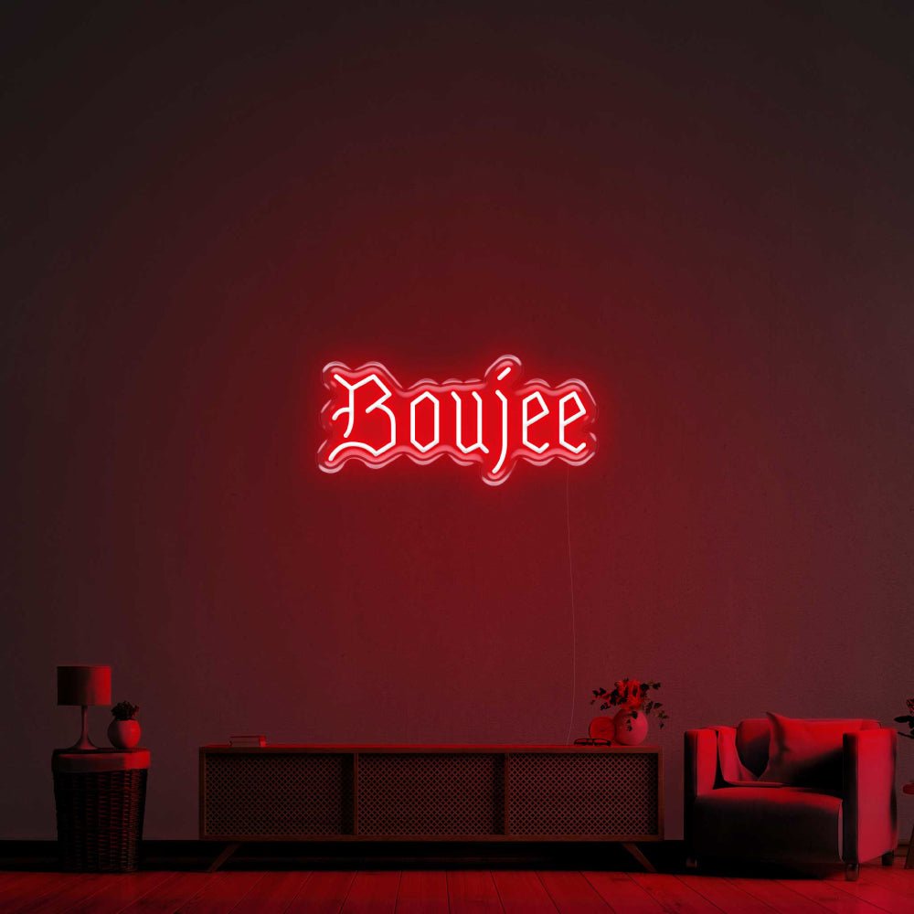 Boujee LED Neon Sign - 20inch x 9inchRed