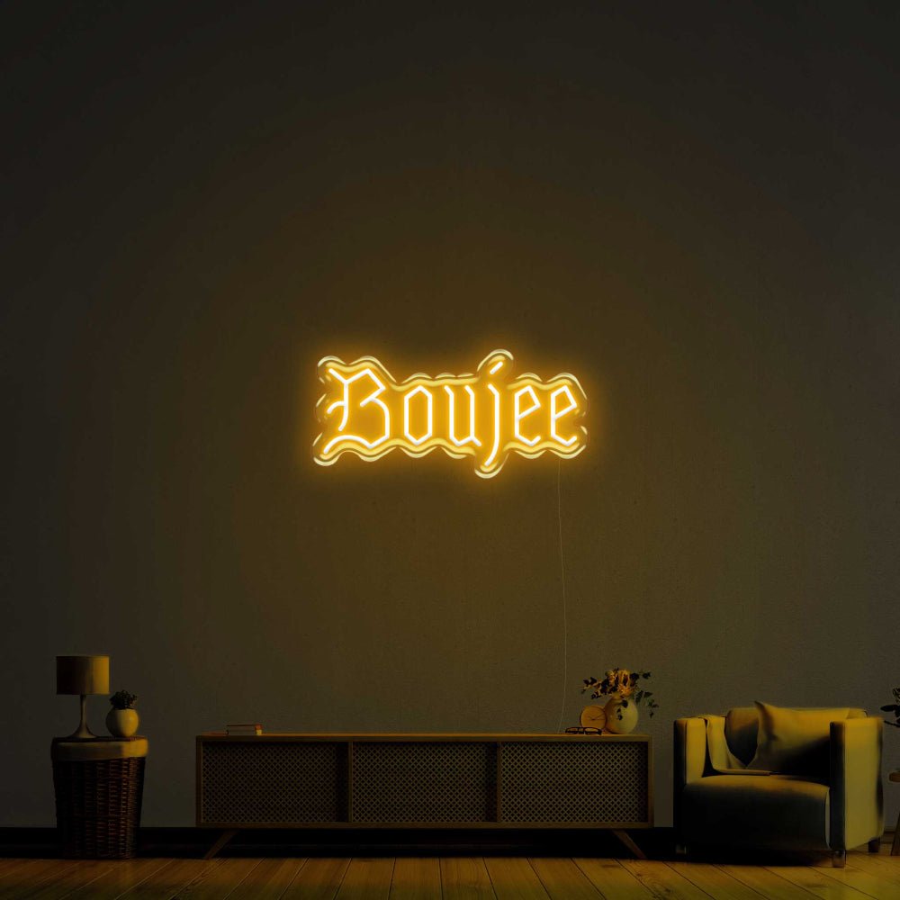 Boujee LED Neon Sign - 20inch x 9inchGold