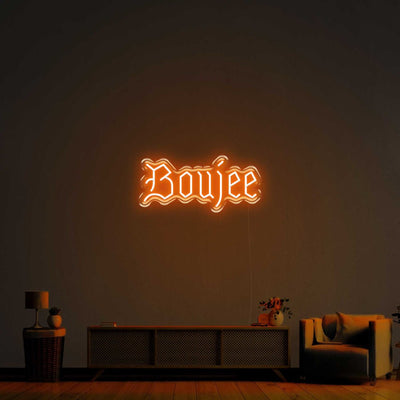 Boujee LED Neon Sign - 20inch x 9inchOrange