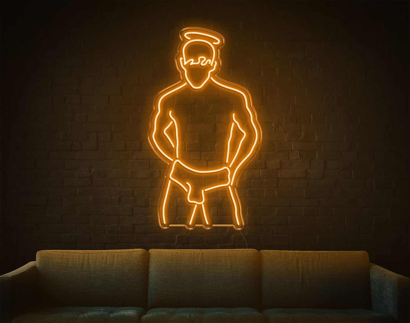 Boy LED Neon Sign - 19inch x 34inchOrange