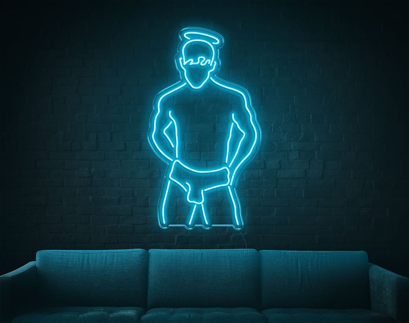 Boy LED Neon Sign - 19inch x 34inchLight Blue