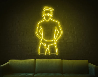 Boy LED Neon Sign - 19inch x 34inchYellow