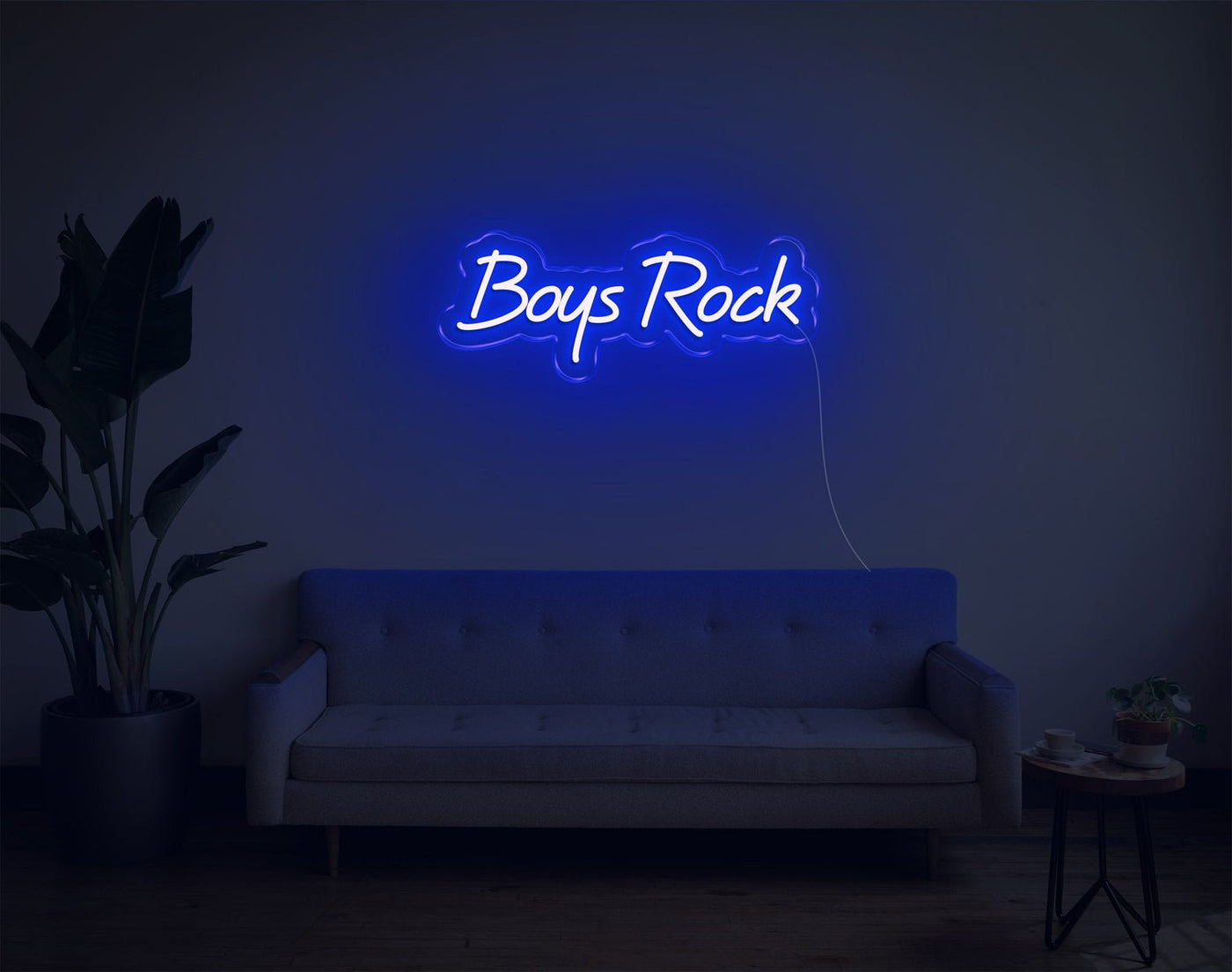 Boys Rock LED Neon sign - 20inchBlue