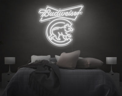 Budweiser LED Neon Sign - 25inch x 28inchHot Pink