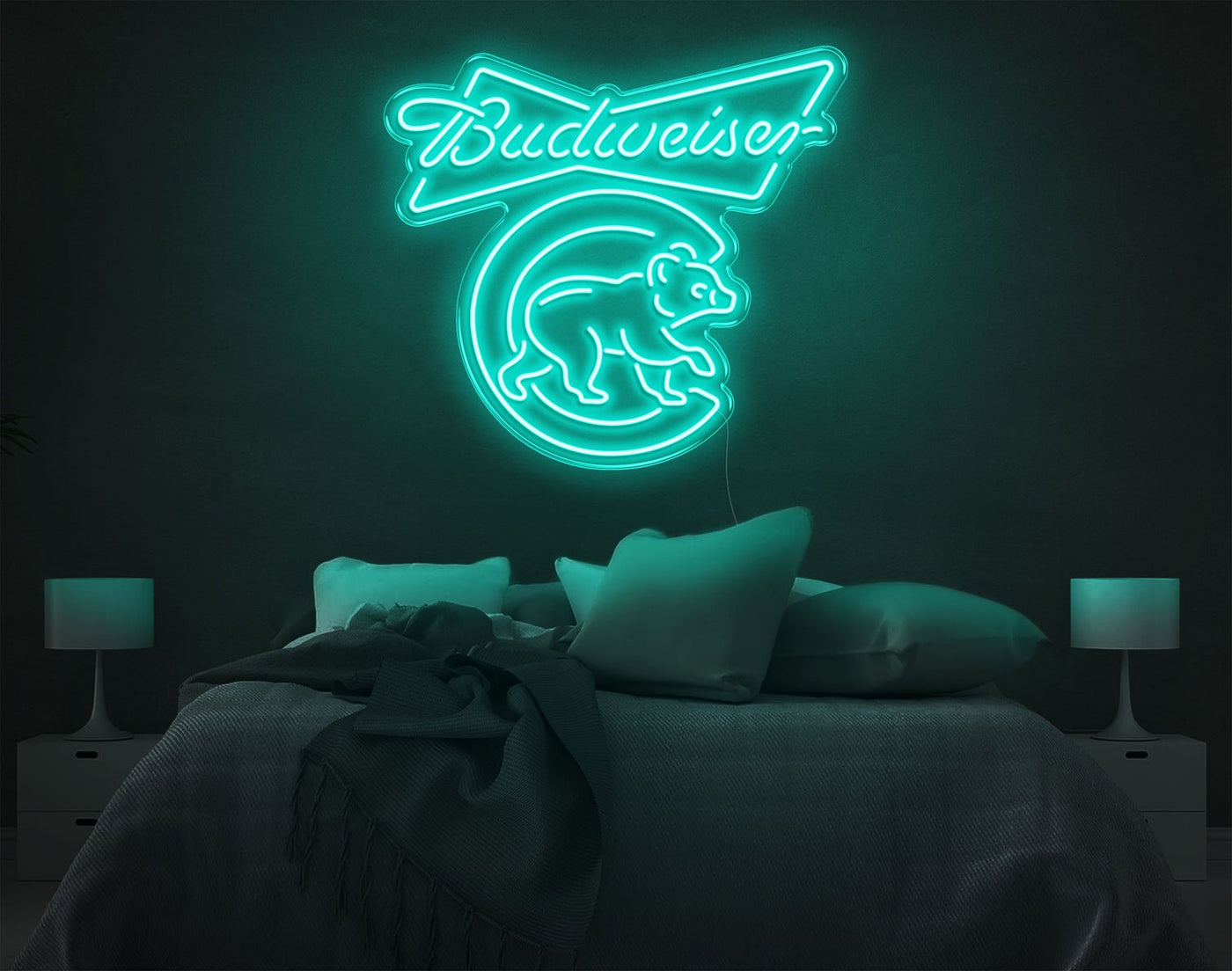 Budweiser LED Neon Sign - 25inch x 28inchHot Pink