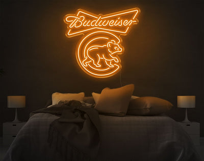 Budweiser LED Neon Sign - 25inch x 28inchOrange