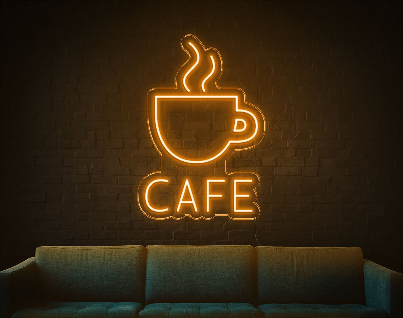 Cafe LED Neon Sign - 25inch x 17inchOrange