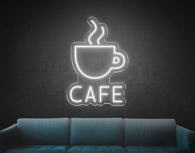 Cafe LED Neon Sign - 25inch x 17inchWhite