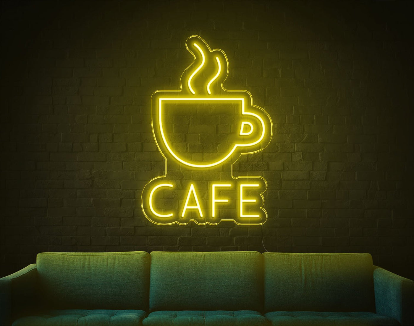 Cafe LED Neon Sign - 25inch x 17inchYellow