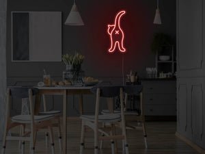 Cat Butt LED Neon Sign - Pink