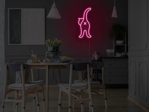 Cat Butt LED Neon Sign - Pink