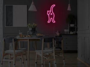 Cat Butt LED Neon Sign - Pink