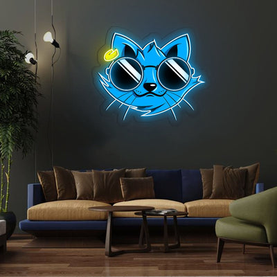 Cat Iron Man Neon Sign x Acrylic Artwork - 2ftLED Neon x Acrylic Print