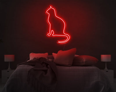 Cat V2 LED Neon Sign - 10inch x 6inchHot Pink