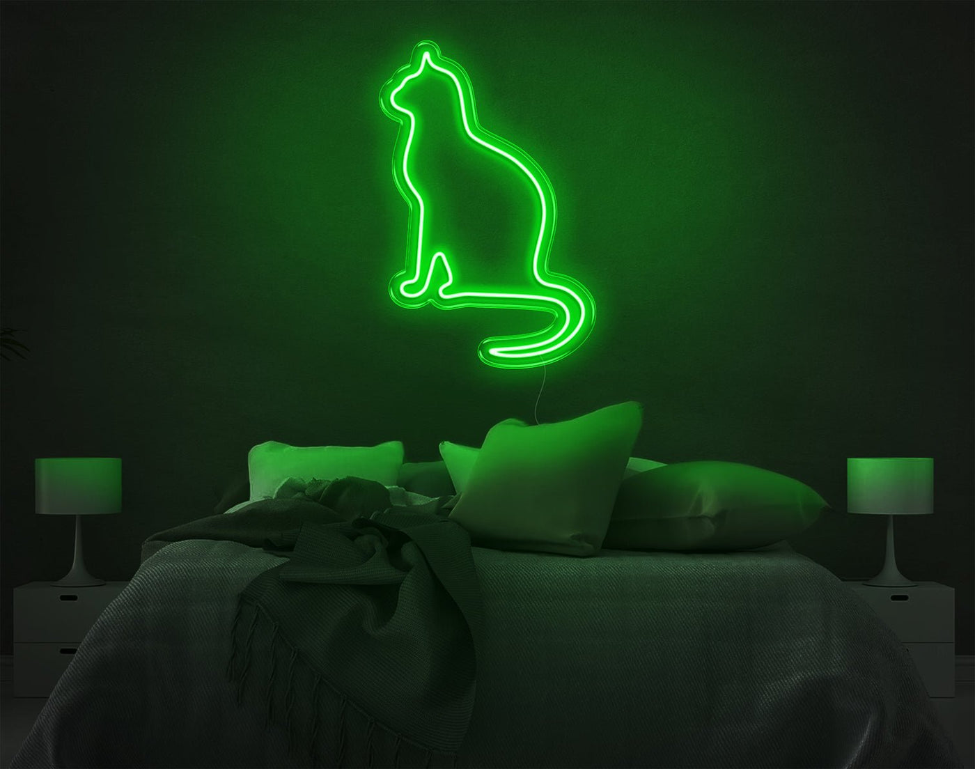 Cat V2 LED Neon Sign - 10inch x 6inchHot Pink