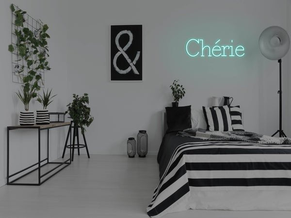 Chérie LED Neon Sign - Aqua