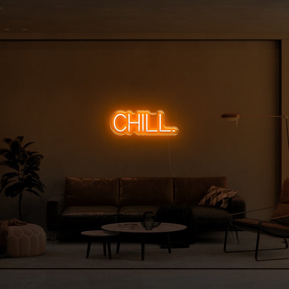 CHILL. LED Neon Sign - 20inch x 7inchBlue