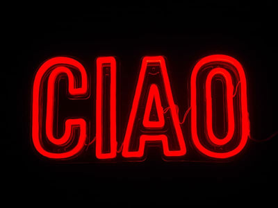 CIAO Neon Sign - White