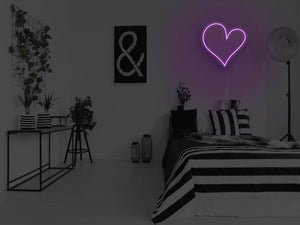 Classic Heart LED Neon Sign - Pink