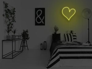 Classic Heart LED Neon Sign - Pink