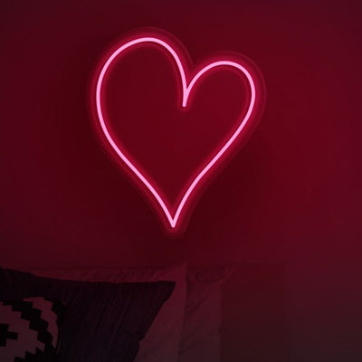 Classic Heart LED Neon Sign - Pink